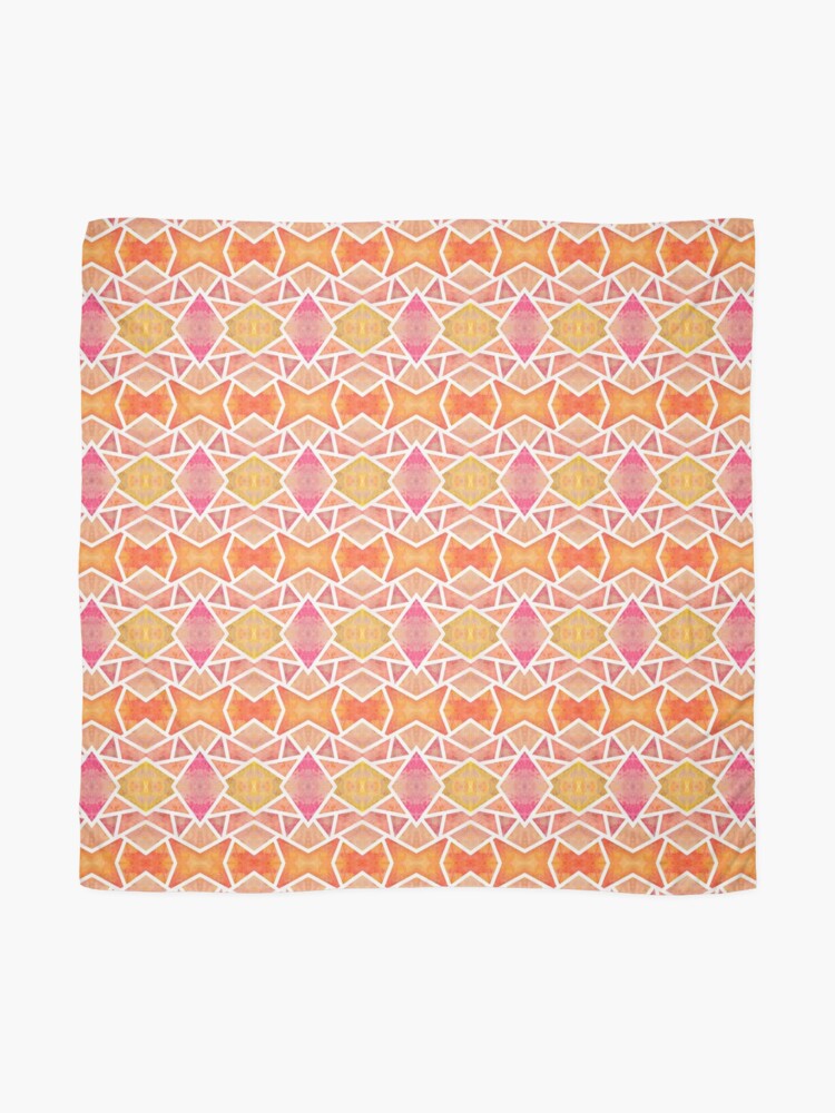 Foulard ''Mosaïque Orange ' : autre vue