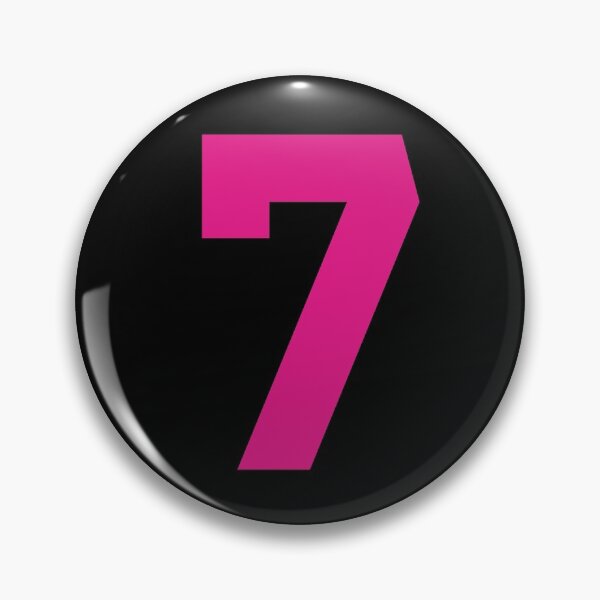 Item preview, Neon Pink Number 7 designed and sold by FootballArcade.