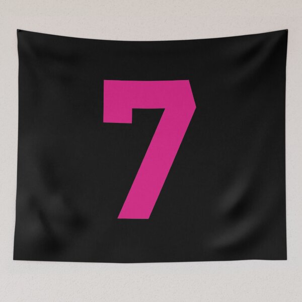 Item preview, Neon Pink Number 7 designed and sold by FootballArcade.
