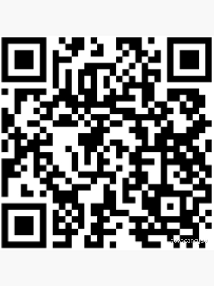  rick astley never gonna give you up qr code logo sticker for sale by