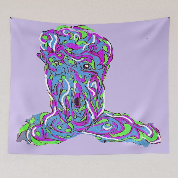 Item preview, Toxic Melty Man (Blue) designed and sold by Discordant Dreams Art.