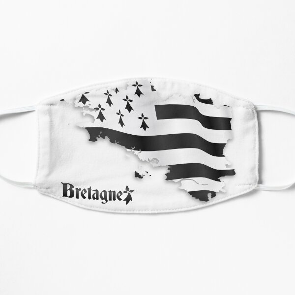 Bretagne drapeau carte Masque sans plis