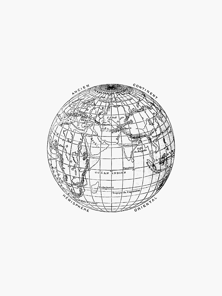 Vintage Globe Sticker For Sale By Artclothes Redbubble