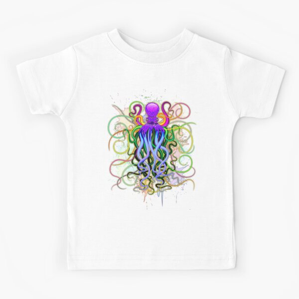 Octopus Psychedelic Luminescence Kids T-Shirt