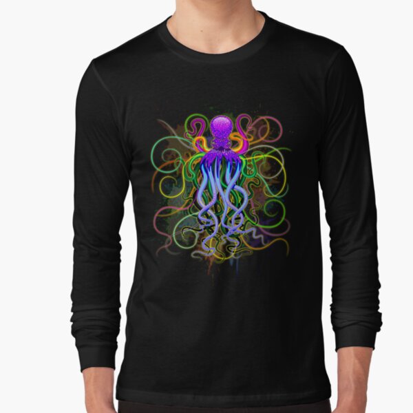 Octopus Psychedelic Luminescence Long Sleeve T-Shirt
