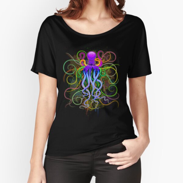 Octopus Psychedelic Luminescence Relaxed Fit T-Shirt