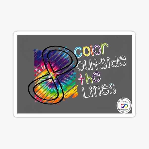 Color Outside the Lines Sticker