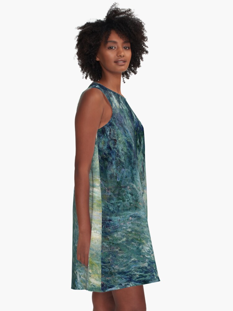 Alternate view of Monet Morning on the Seine Fine Art A-Line Dress