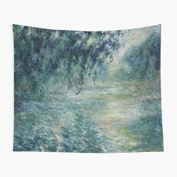 Monet Morning on the Seine Fine Art Tapestry