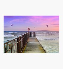 A perfect day for kite surfing Photographic Print