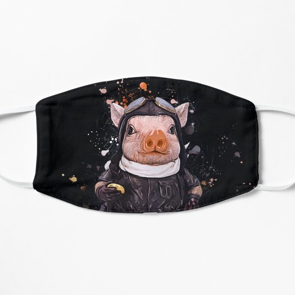 Steampunk Aviator Pig Flat Mask