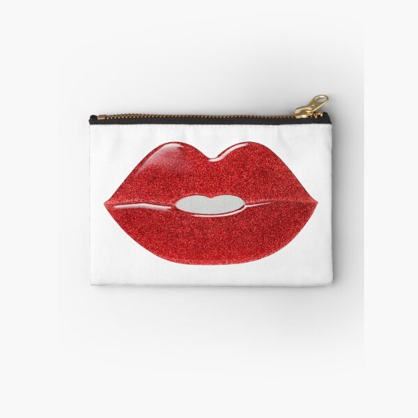 Item preview, Red lips with lipstick glitter designed and sold by PhotoPrintON.