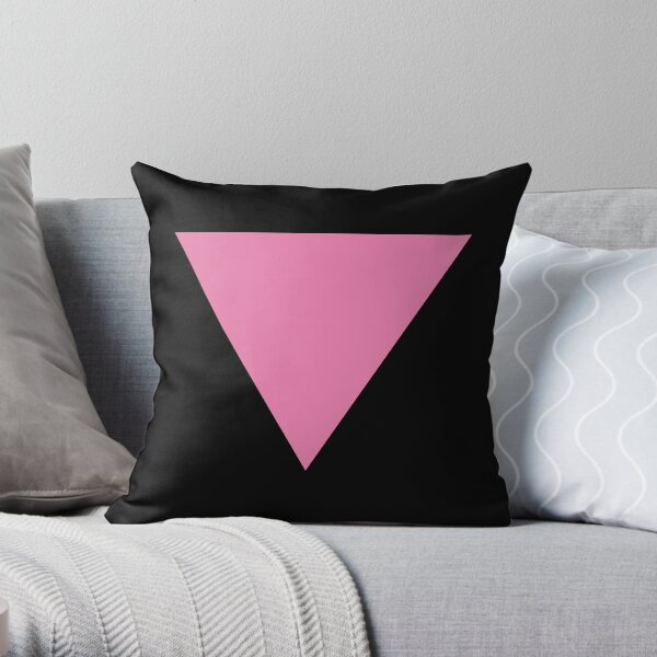 Pink Triangle Throw Pillow