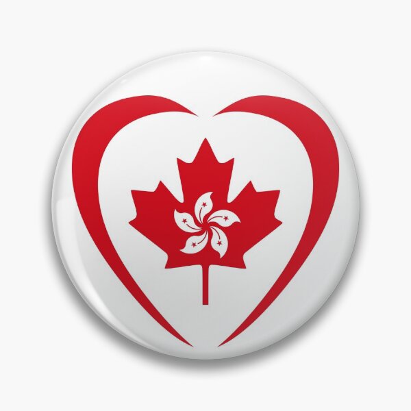 Item preview, Hong Konger Canadian Multinational Patriot Flag Series (Heart) designed and sold by Carbon-Fibre Media.