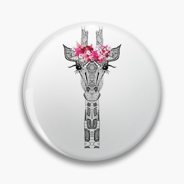 Item preview, FLOWER GIRL GIRAFFE - AQUA STRIPES designed and sold by SunlightStudios.