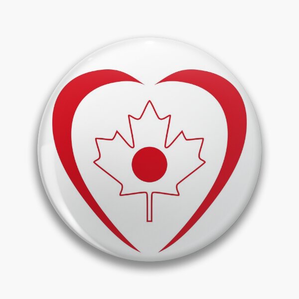 Item preview, Japanese Canadian Multinational Patriot Flag Series (Heart) designed and sold by Carbon-Fibre Media.