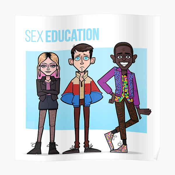 Otis Eric And Maeve From Sex Education Poster By Paulo Freitas