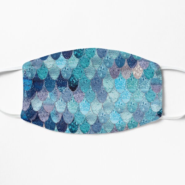 SUMMER MERMAID DARK TEAL by Monika Strigel Flat Mask