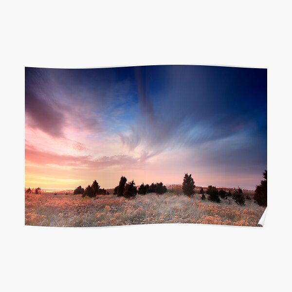Cape Cod Blue and Gold Sunset Poster