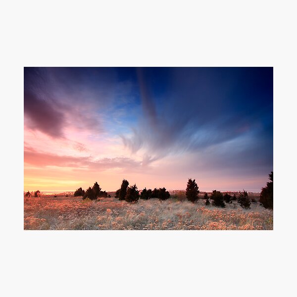 Cape Cod Blue and Gold Sunset Photographic Print
