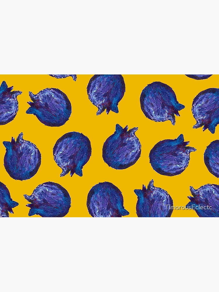 Palette Knife Painted Blueberries on Gold by TimorousEclectc