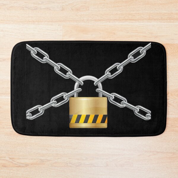 Item preview, Padlock caution and chains designed and sold by Byfab.