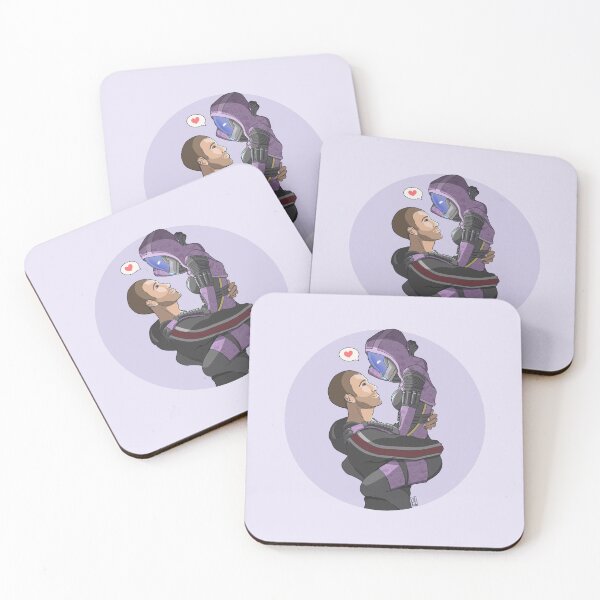 Item preview, Shepard lifting Tali in romantic embrace designed and sold by joshatki.