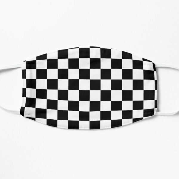 damier, drapeau de course automobile Masque sans plis