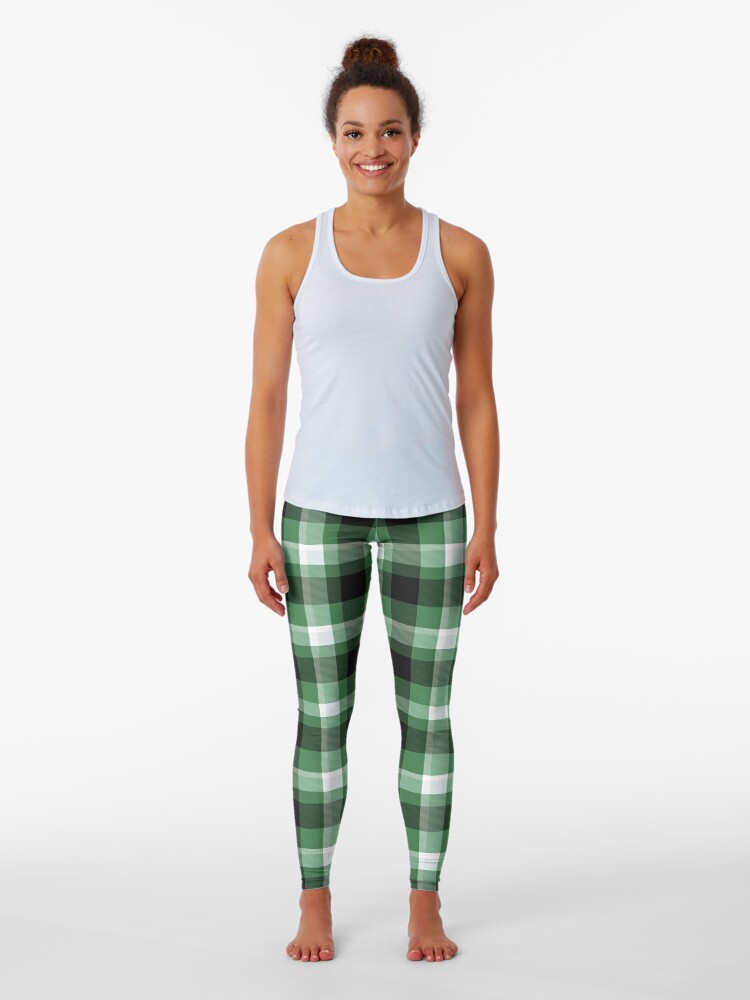 Green Plaid Leggings for Sale by Jerry Lambert