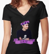 Dan Women's Fitted V-Neck T-Shirt