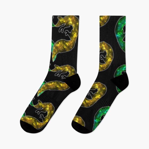 Item preview, Forever & Always Foxes - Galaxy - Green & Yellow designed and sold by Katrina Montgomery.