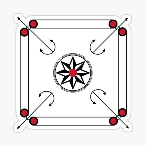Square Shaped Game Board Four Holes Diagonals Representing Carrom Board  Stock Vector by vectorsmarket 203771778