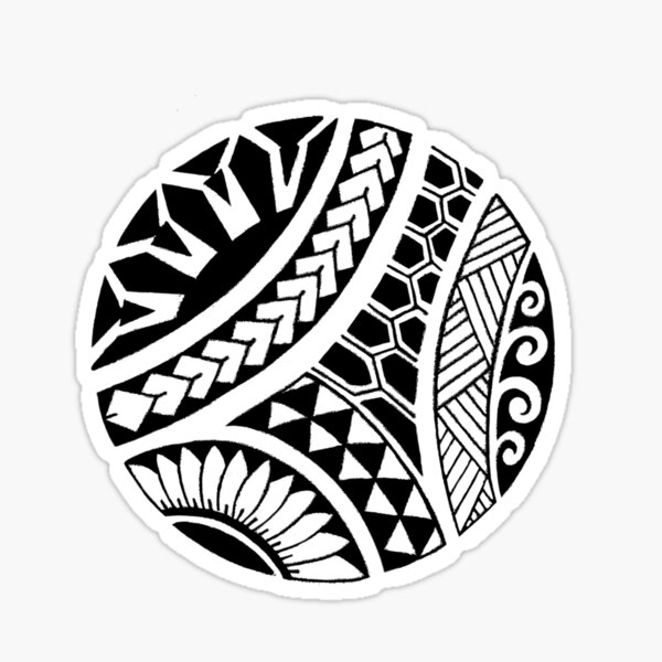 Polynesian sun tattoo