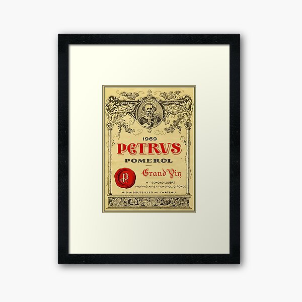 1969 Petrus Bordeaux Impression encadrée