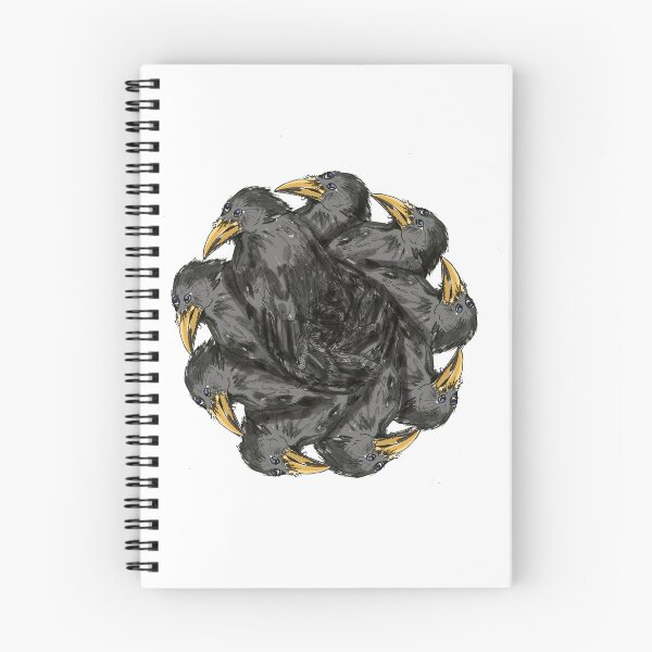 Item preview, Raven circle pattern designed and sold by KitCatCards.