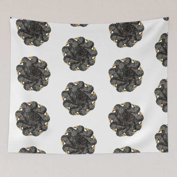 Item preview, Raven circle pattern designed and sold by KitCatCards.
