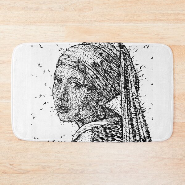 Item preview, GIRL WITH A PEARL EARRING after JOHANNES VERMEER - ink version designed and sold by lautir.