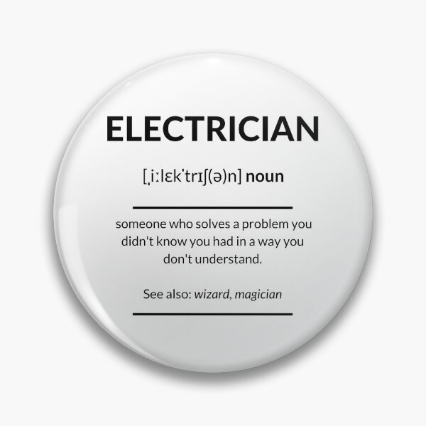 Artikelvorschau, Electrician (Elektriker) Definition | Dictionary Collection entworfen und verkauft von Designschmiede.