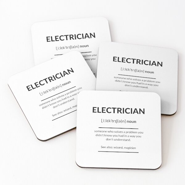 Item preview, Electrician Definition | Dictionary Collection designed and sold by Designschmiede.