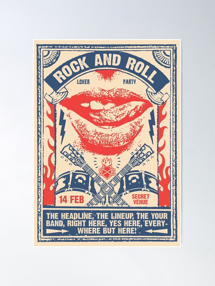 Vintage rock and Dast poster\
