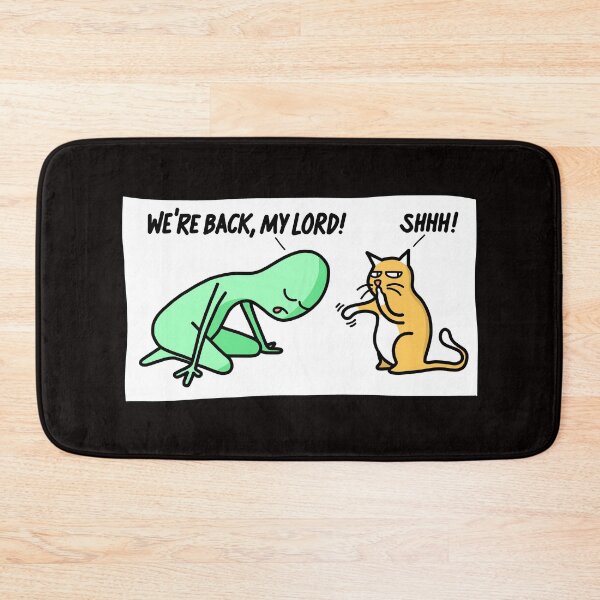 Item preview, Don't let the humans overhear you! /w alien and cat, white background designed and sold by brigach.