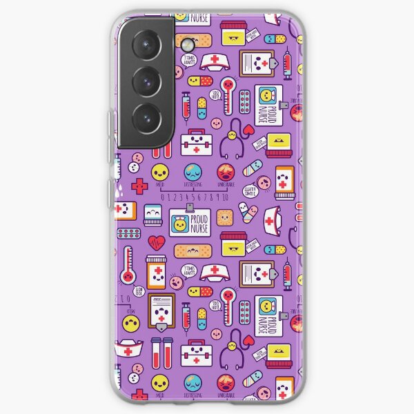 "Proud to Be a Nurse" Pattern / Purple Samsung Galaxy Soft Case