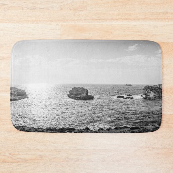 Item preview, Malta Panorama – Comino Beach BW designed and sold by lesslinear.