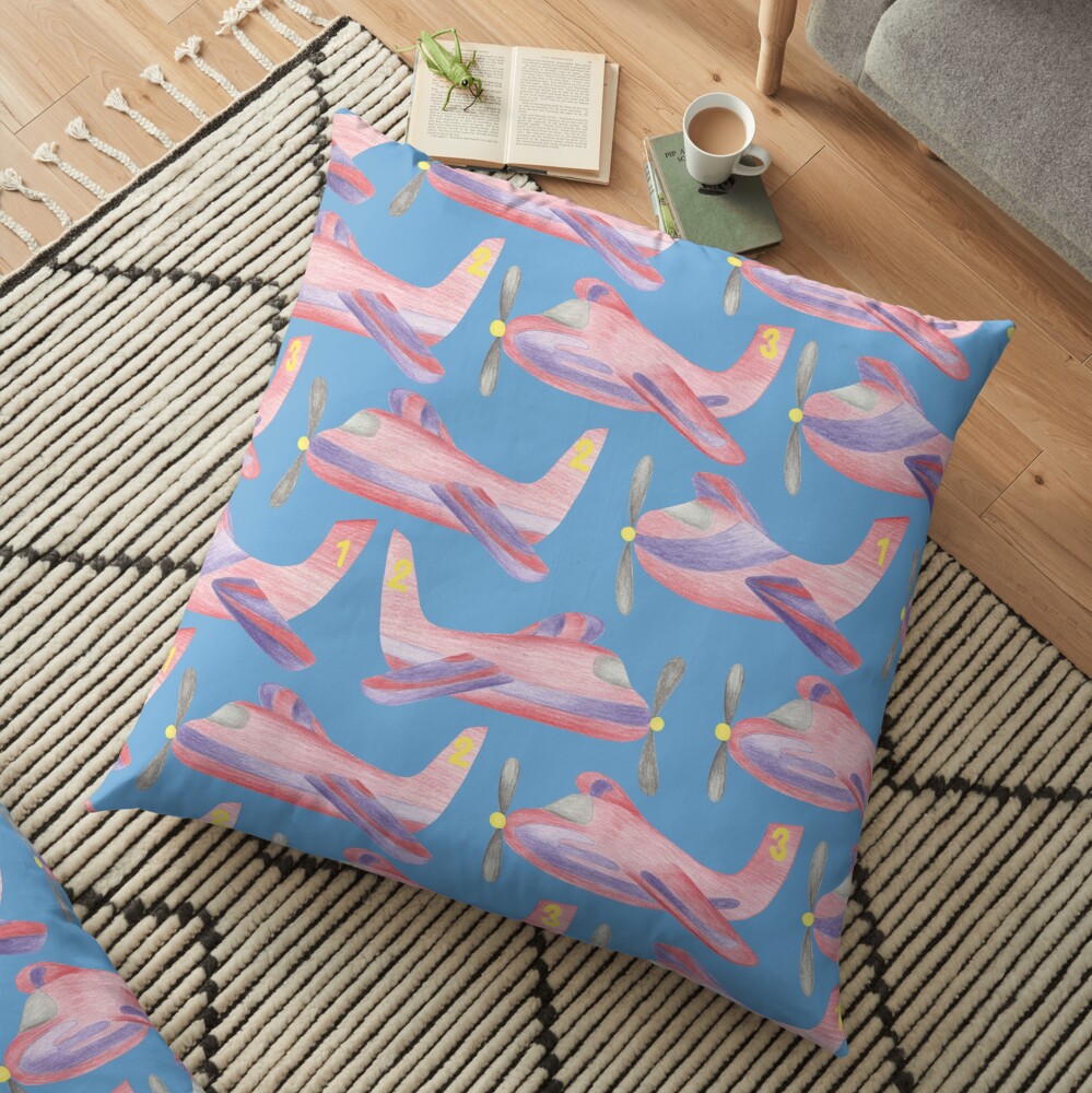 Propeller Planes - Scottish Highlands Floor Pillow