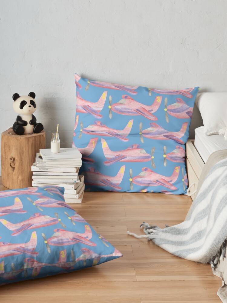 Alternate view of Propeller Planes - Scottish Highlands Floor Pillow
