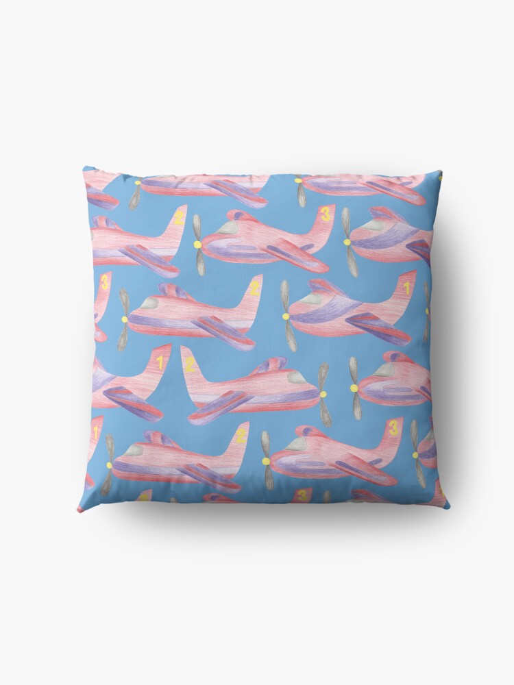 Alternate view of Propeller Planes - Scottish Highlands Floor Pillow