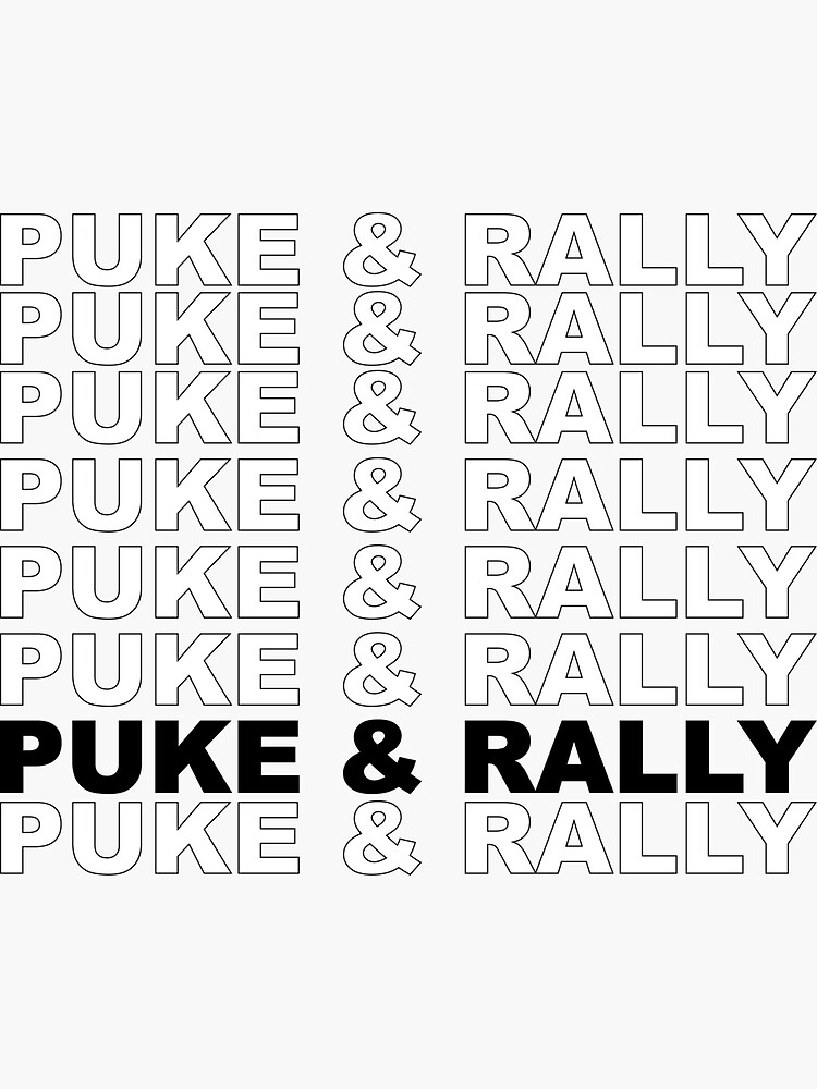 puke-and-rally-sticker-by-brezoubek-redbubble