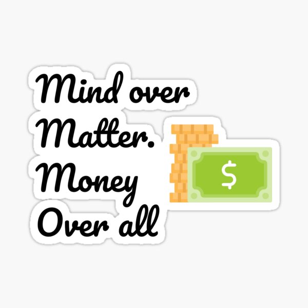 Power Over Money Stickers Redbubble