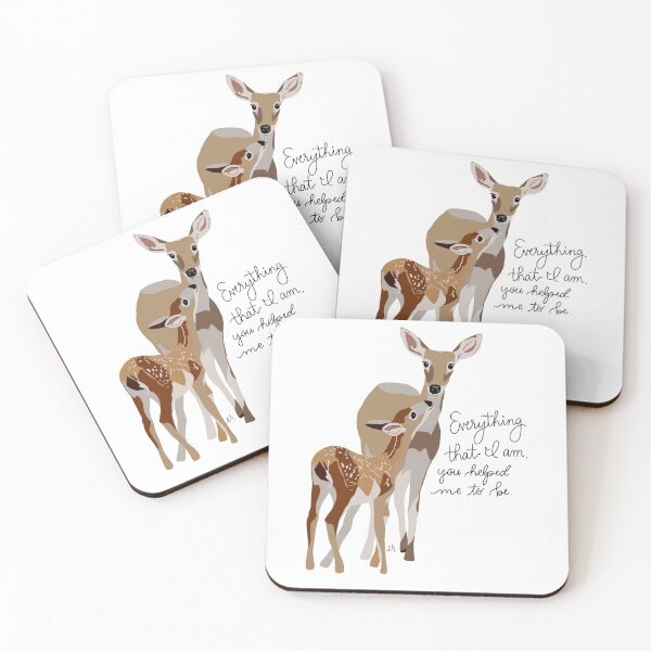 Item preview, Deer mama and baby designed and sold by emilyrussellart.