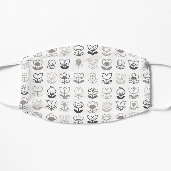 Modern flowers - grayscale Mask